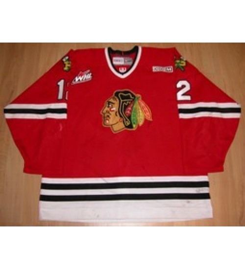 Custom WHL Portland Winterhawks 03 04 Brian Woolger Road Hockey Jersey Red